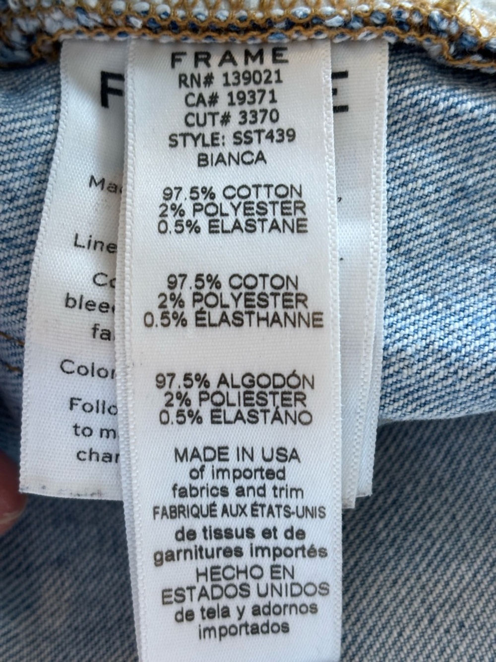 Frame Denim Light Wash Straight-Leg Jeans - Picture 6 of 7